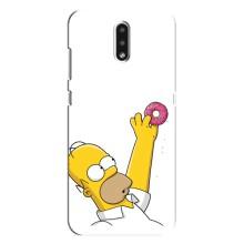 Чjхол з Сімпсонами для Nokia 2.3 (VPrint) (Гомер з пончиком)