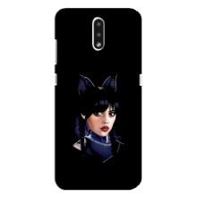 Чехлы Венсдей на Nokia 2.3 Уэнсдей (AlphaPrint) (серьезная Уэнздей)