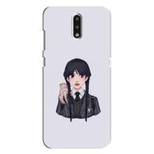 Чехлы Венсдей на Nokia 2.3 Уэнсдей (AlphaPrint) (Уэнздей и Вещь)