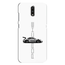 Чохол з авто Порше для Nokia 2.3 – білий порше