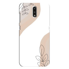 Силконовий чохол з принтом в квітах на Nokia 2.3 – Нюдовий дизайн