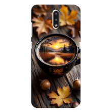 Чохол з унікальним дизайном 'Осінь з кавою' для Nokia 2.3 – Темна кава