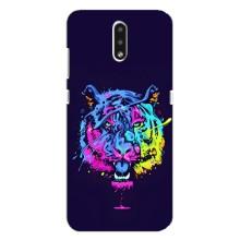 Силиконовый бампер с картинкой животных для Nokia 2.3 (Тигр-Арт)