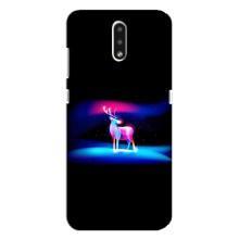 Силиконовый бампер с картинкой животных для Nokia 2.3 (Яркий олень)