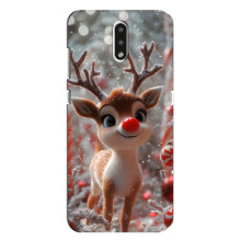 Яскравий чохол для Nokia 2.3 з Зимові Оленята