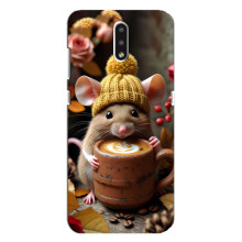 Печатный чехол «Зверята с кофе» для Nokia 2.3 – Медведь с кофе