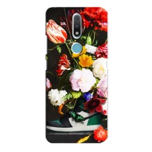 Брендновые Чехлы для Nokia 2.4 - (PREMIUMPrint) (Nike цветы)