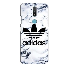Чехлы Адидас для Nokia 2.4 (AlphaPrint) (Адидас на мраморе)