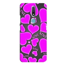 Чехлы для любимой на Нокиа 2.4 (VPrint) (Pink hearts)