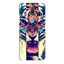 Чохли з зображенням різних тварин на Nokia 2.4 (Яскравий Тигр)