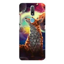 Чехлы с картинкой Лисички для Nokia 2.4 (VPrint) (Лисица в космосе)