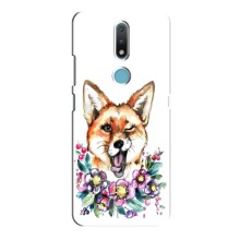 Чехлы с картинкой Лисички для Nokia 2.4 (VPrint) (Веселая лисичка)