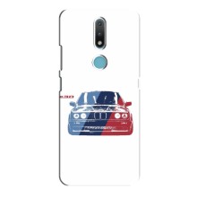 Чехол BMW для Нокиа 2.4 – BMW на белом