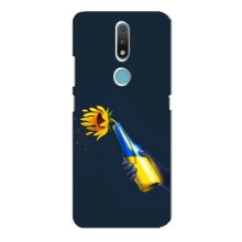 Чехол для Патриота Украины Nokia 2.4 - (AlphaPrint) (Коктейль молотова)