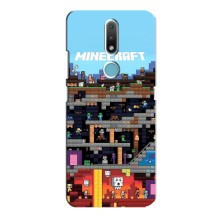 Чехол Майнкрафт на Nokia 2.4 (AlphaPrint) Minecraft (фон Minecraft)