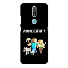 Чехол Майнкрафт на Nokia 2.4 (AlphaPrint) Minecraft (герои Minecraft)