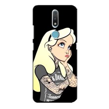 Чехол с печатью для Nokia 2.4 - (Мода) (AlphaPrint) (Девочка в тату)