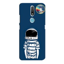 Чехол NASA для Nokia 2.4 (AlphaPrint) (Мальчик в шлеме)