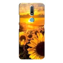 Чохол з Квітами для Nokia 2.4 (поле соняшників)