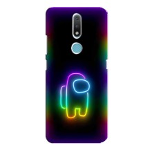 Чехол Амонг Ас для Nokia 2.4 (AlphaPrint) (Яркий скин)