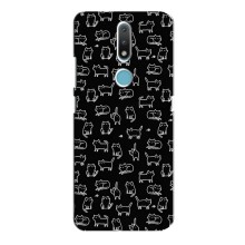 Чохол з принтом для Nokia 2.4 (AlphaPrint) Модні коти (Маленькі котики)