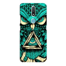 Чехол с птицами на Nokia 2.4 (VPrint) (Сова с глазом)