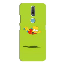 Чехол с Симпсонами для Nokia 2.4 (VPrint) (Барт Симпсон)