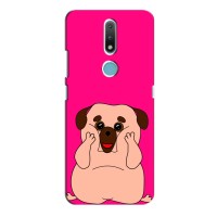 Чехол (ТПУ) Милые собачки для Nokia 2.4 – Веселый Мопсик