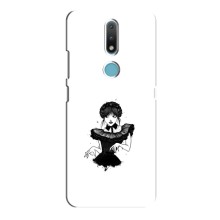 Чехлы Венсдей на Nokia 2.4 Уэнсдей (AlphaPrint) (танец Уэнздей)