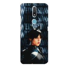 Чехлы Венсдей на Nokia 2.4 Уэнсдей (AlphaPrint) (Уэнздей кошка)