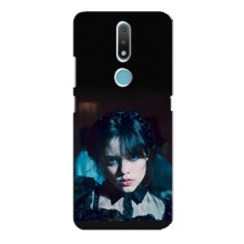 Чехлы Венсдей на Nokia 2.4 Уэнсдей (AlphaPrint) (взгляд Уэнздей)