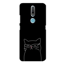 Чохол з малюнком кіт на Nokia 2.4 (Байдужий кіт)