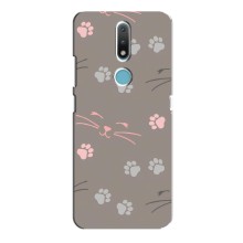 Чохол з малюнком кіт на Nokia 2.4 (Лапи і вуса)