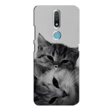 Чохол з малюнком кіт на Nokia 2.4 (Пара котів)