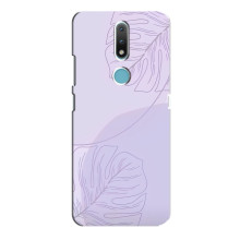 Чохол квітковий дизайн для Nokia 2.4 – Монстера фіолетова