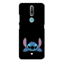 Чохол з принтом Стіч на Nokia 2.4 – Стіч на чорному