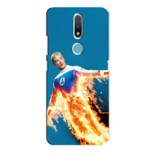 Чехол с принтом Фантастическая четверка для Nokia 2.4 – Человек-Факел