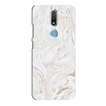Мраморний чехол на Nokia 2.4 (VPrint) (Білий мрамор)