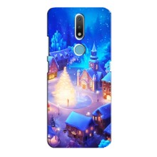 Рождественские Чехлы для Nokia 2.4 (VPrint) (Рождественский город)