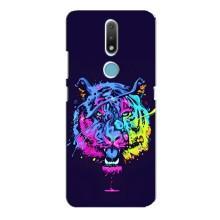 Силіконовий бампер з картинкою звірів для Nokia 2.4 (Тигр-Арт)