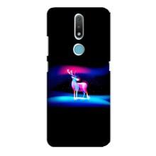 Силіконовий бампер з картинкою звірів для Nokia 2.4 (Яскравий олень)