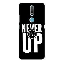 Силиконовый Чехол на Nokia 2.4 с картинкой Nike (Never Give UP)