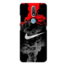 Силиконовый Чехол на Nokia 2.4 с картинкой Nike (Nike дым)