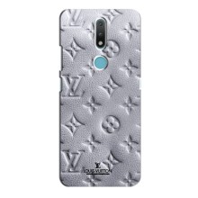 Текстурный Чехол Louis Vuitton для Нокиа 2.4 (Белый ЛВ)