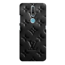 Текстурный Чехол Louis Vuitton для Нокиа 2.4 (Черный ЛВ)