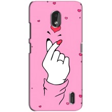 Чехол с принтом для Nokia 2.2 (AlphaPrint - Знак сердечка) – Знак Love