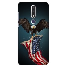 Чехол Флаг USA для Nokia 3.1 Plus, 3 Plus 2018 (Орел и флаг)