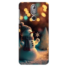 Чехлы на Новый Год Nokia 3.2 (2019) – Снеговик праздничный