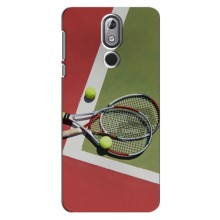 Чехлы с принтом Спортивная тематика для Nokia 3.2 (2019) – Ракетки теннис