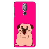 Чехол (ТПУ) Милые собачки для Nokia 3.2 (2019) (Веселый Мопсик)